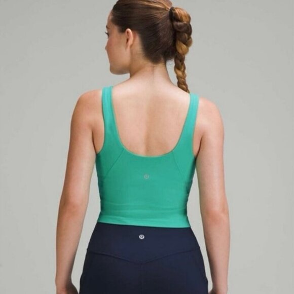 Lululemon Align Tank Top Kelly Green Padded Athletic Workout Top Size 2 - Picture 2 of 5